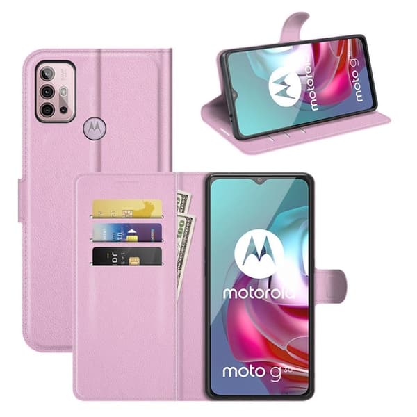 Classic Motorola Moto G30 / G10 Flippetui - Rosa Pink
