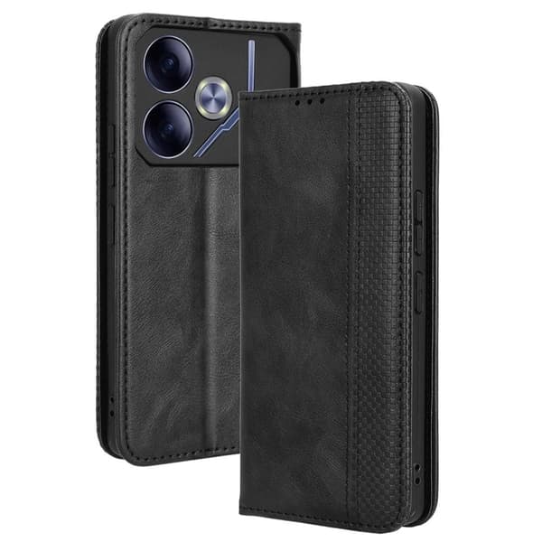 Bofink Vintage Tecno Pova 6 nahkakotelo - Musta Black
