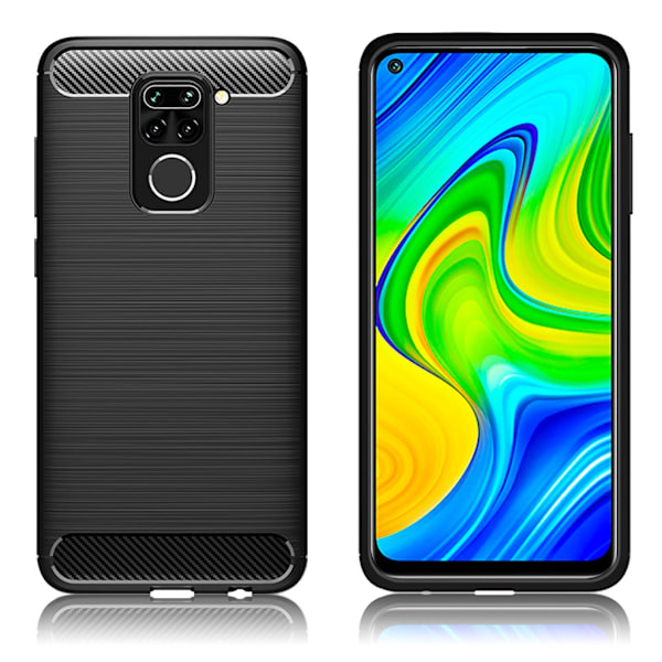 Carbon Flex Cover - Xiaomi Redmi Note 9 - Sort Black