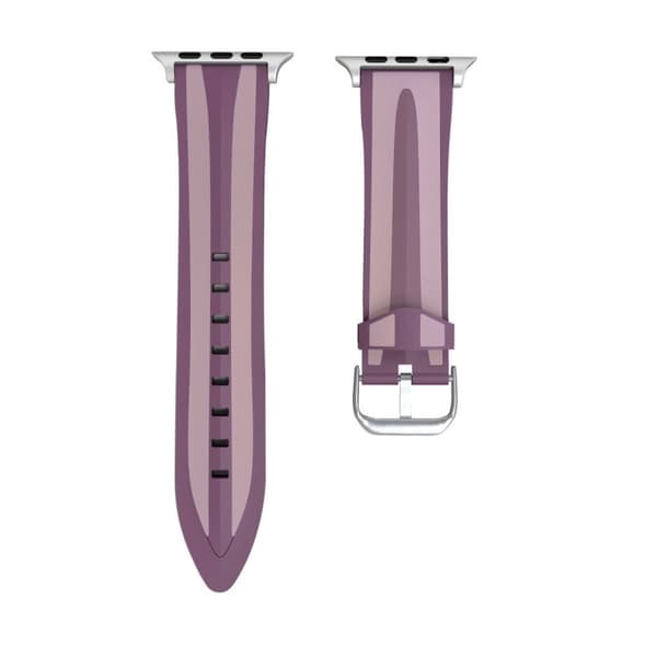 Apple Watch Series 4 40mm dual Striber silikone Urrem - Lilla Purple