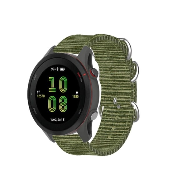 Garmin Forerunner 255S nylon watch strap - Army Green Green