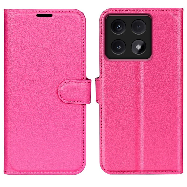 Klassisk Xiaomi 14T flip etui - Rose Pink