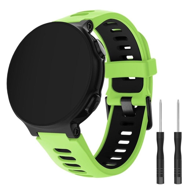 Garmin Forerunner 735XT / 220 / 230 / 235 / 620 / 630 viileä silikoninen kellonauha - Vihreä / Musta Green