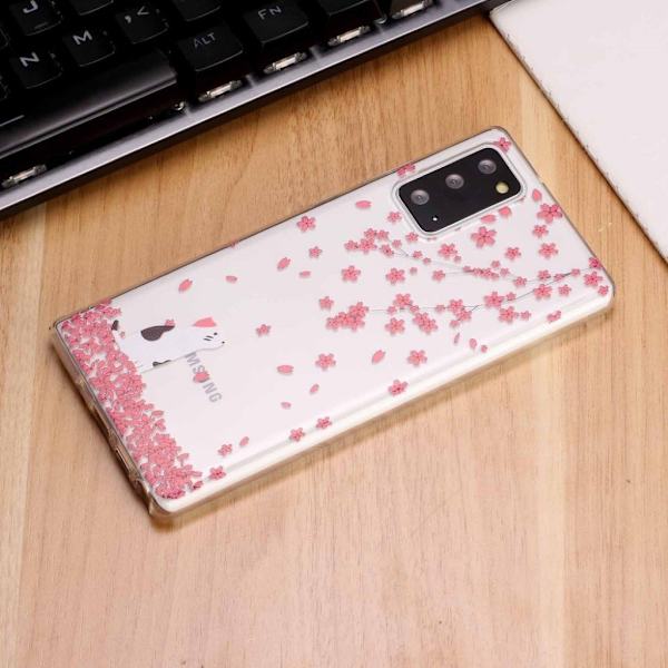 Deco Samsung Galaxy Note 20 Ultra Etui - Rosa Blomst Pink