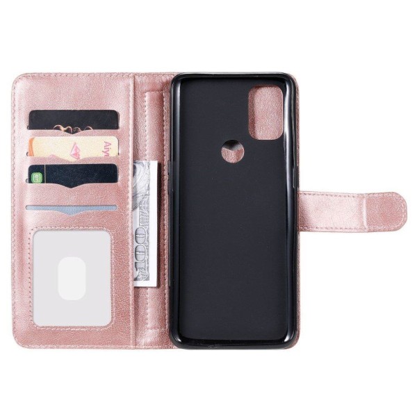 10-slot Lompakko Suojakotelo For OnePlus Nord N10 5G - Ruusukulta Pink