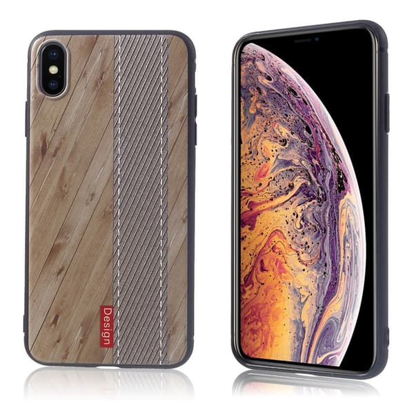 iPhone Xs Max mjukt geléfodral med präglat mönster - Stil C multifärg