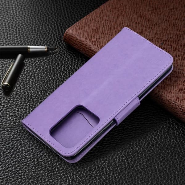 Butterfly Samsung Galaxy S20 Ultra flip etui - Lilla Purple
