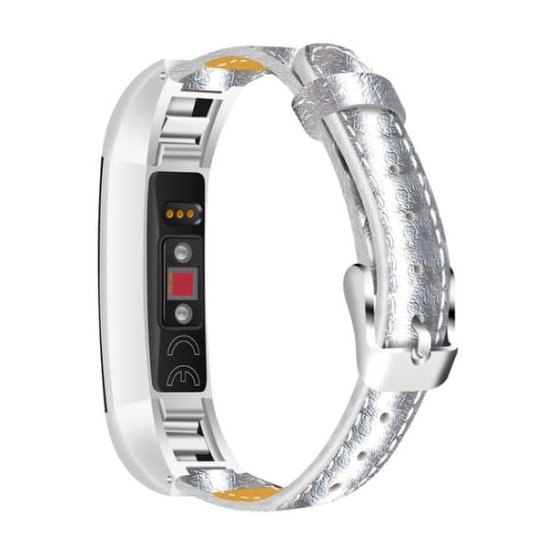Fitbit Alta aito nahkainen ranneke - Hopea Silver grey