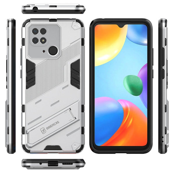 Matte Liquid silikone cover til Xiaomi Redmi 10C - Sølv/Grå Silver grey