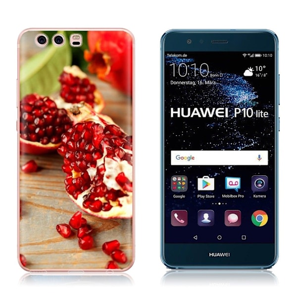 Huawei P10 Lite Ultra cool og robust cover - Røde granatæbler Multicolor