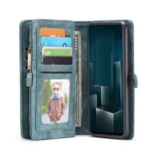 CaseMe Samsung Galaxy A51 Zipper Wallet Etui  - Blå Blue