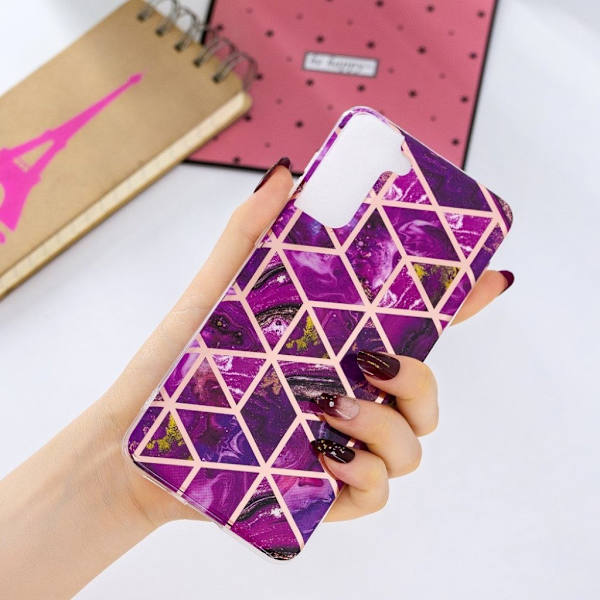 Marble Samsung Galaxy S21 Plus etui - Rose Pink