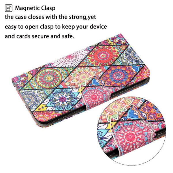 Wonderland Samsung Galaxy A24 4G Läppäkotelo - Rhombus / Totem Multicolor