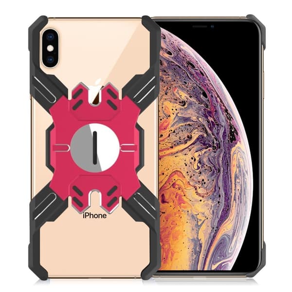 iPhone Xs Max heroes series X-format metallfodral - Röd / Svart multifärg