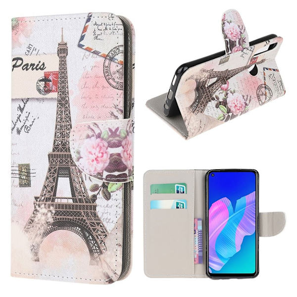 Wonderland Huawei P40 Lite E Etui - Paris Tårn Multicolor