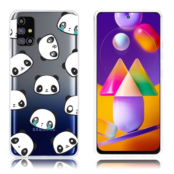 Deco Samsung Galaxy M31s kotelot - Itkevä Panda Transparent