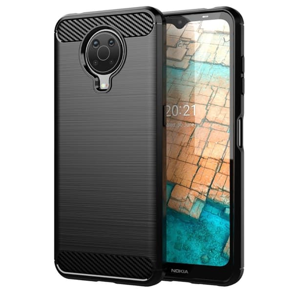 Carbon Flex Suojakotelo Nokia G20 / G10 - Musta Black
