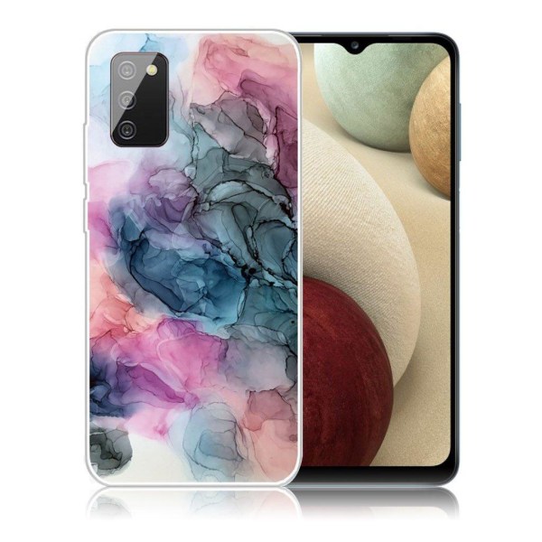 Marble design Samsung Galaxy A02s kotelot - Osmose Ruusu Ja Vihreä Multicolor