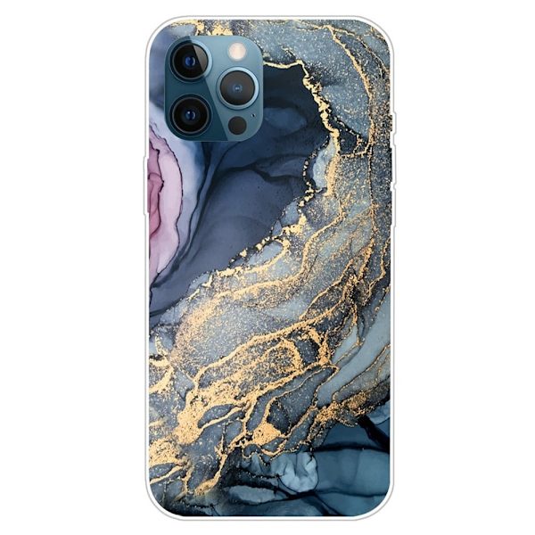 Marble iPhone 15 Plus Suojakotelo - Orange Between The Blues Blue