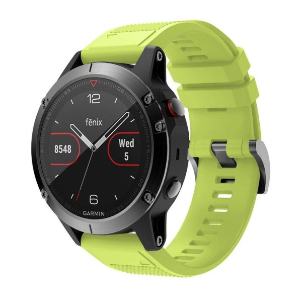 Garmin Fenix 5 durable silicone watch band - Flourescent Green Grön