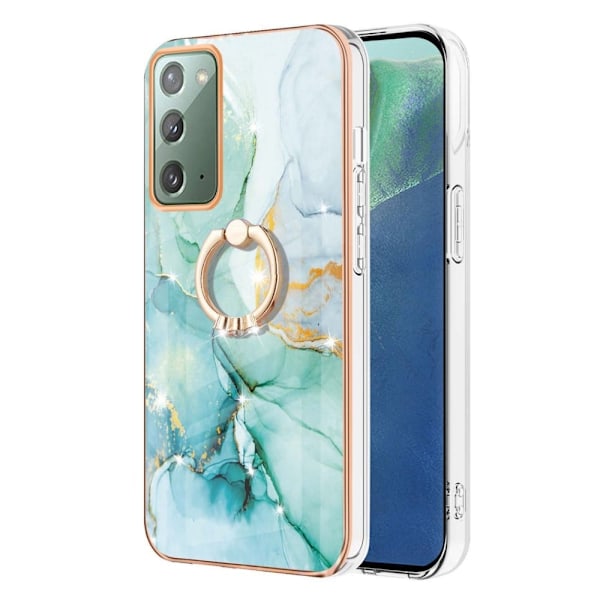 Marmormotiv Samsung Galaxy Note 20 5G skal - Grön Marmor Dimma Grön