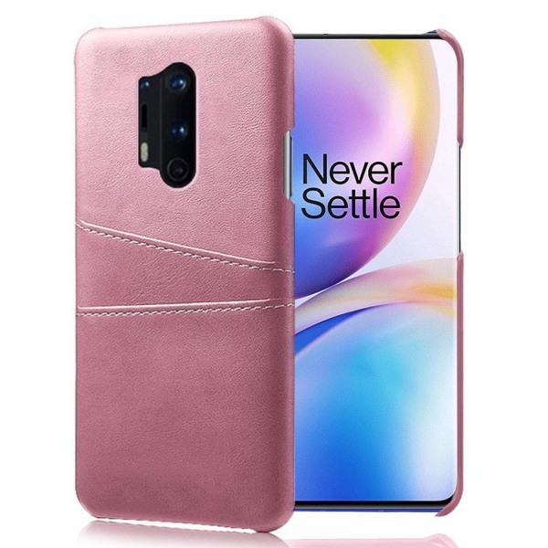 Dual Card Cover - OnePlus 8 Pro - Rødguld Pink