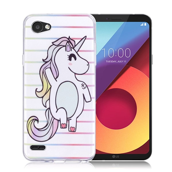 LG Q6 M700N (EU utgåvan) / Q6 Plus mobilskal TPU material skyddande böjbart mjukt - Enhörning multifärg