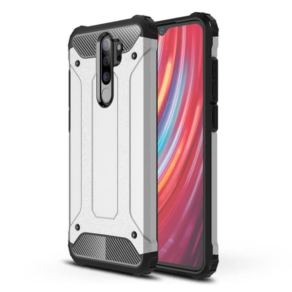 Armour Guard Xiaomi Redmi Note 8 Pro kuoret - Hopea Silver grey