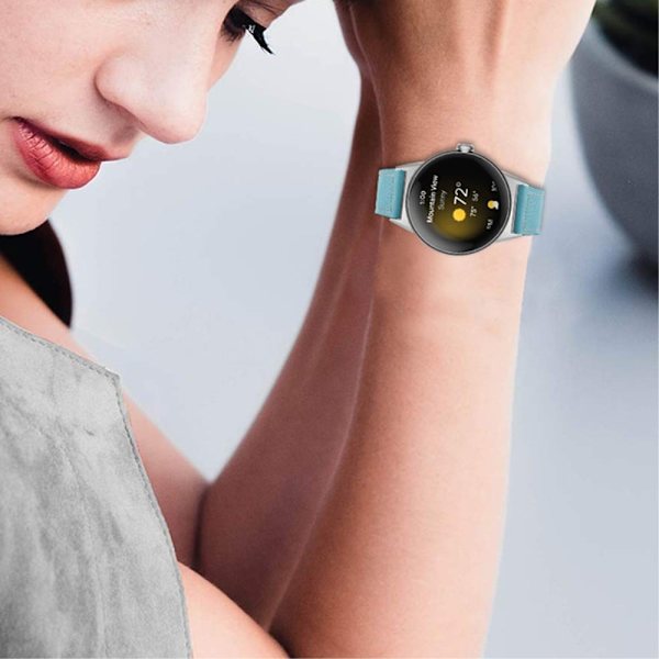 Google Pixel Watch armband i äkta läder - Blå Blå