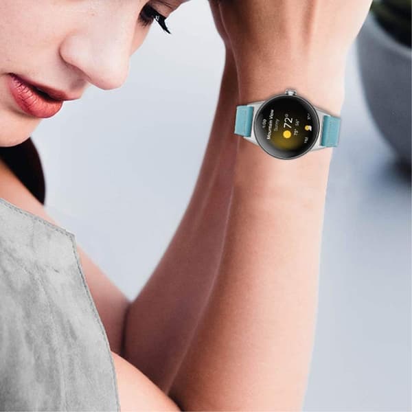 Google Pixel Watch rem i ægte læder - Blå Blue