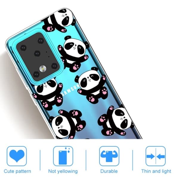 Deco Samsung Galaxy S20 Ultra deksel - Cute Pandas Black