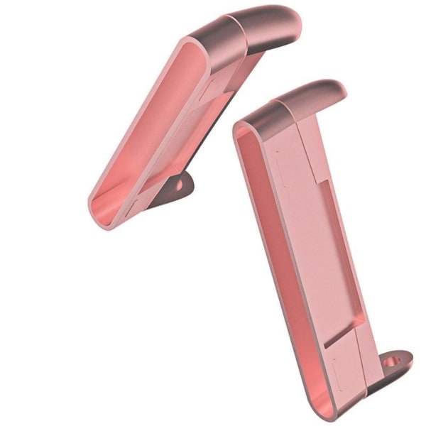 1 Pair Fitbit Sense 2 / Versa 4 / 3 metal adapter - Rose Pink Rosa