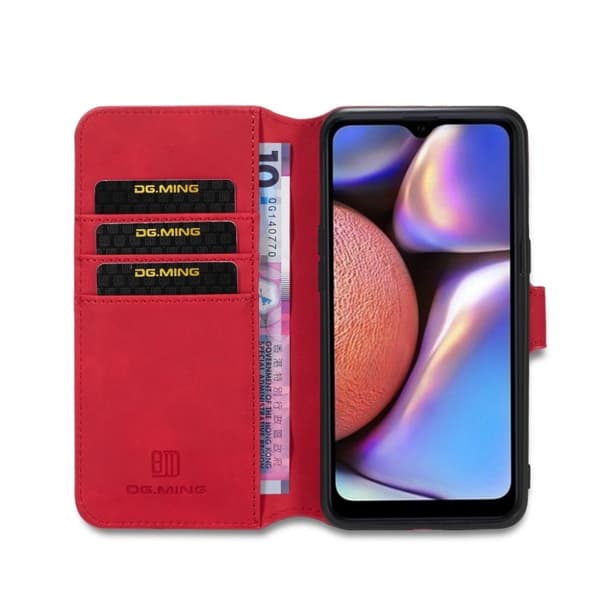 DG.MING Samsung Galaxy A10s Retro Veske - Rød Red