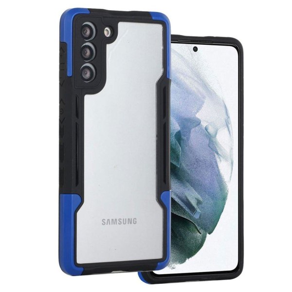 Shockproof Protection Suojakuori For Samsung Galaxy S21 Plus - Musta / Sininen Blue