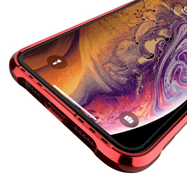 LEEU DESIGN iPhone Xs Max elektropläterat fodral - Röd Röd