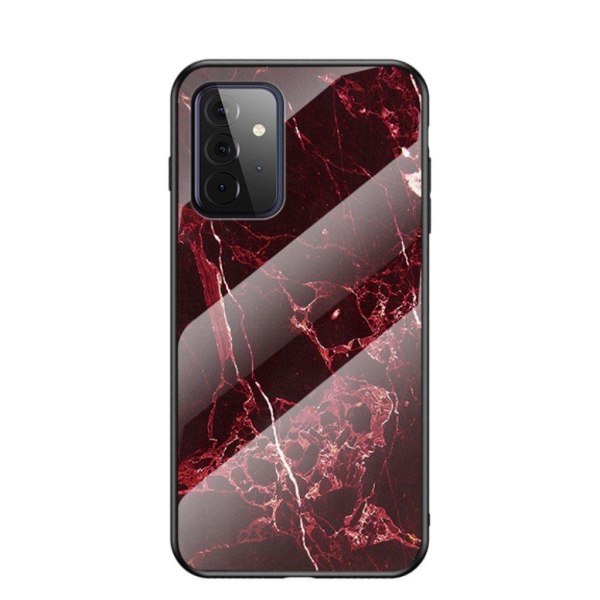 Fantasy marmor Samsung Galaxy A72 5G cover - Blood rød marmor Red