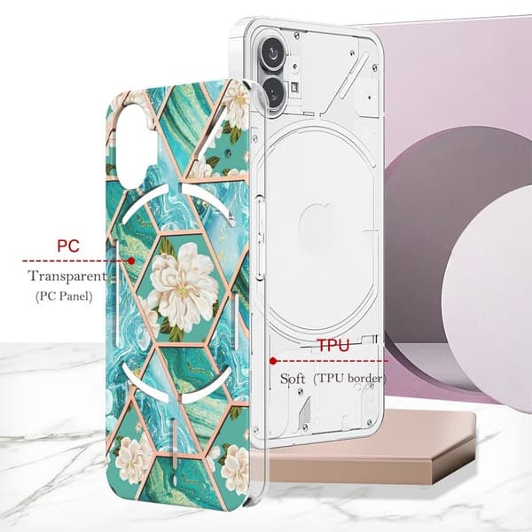 Marble Nothing Phone (1) Etui - Krone Silver grey