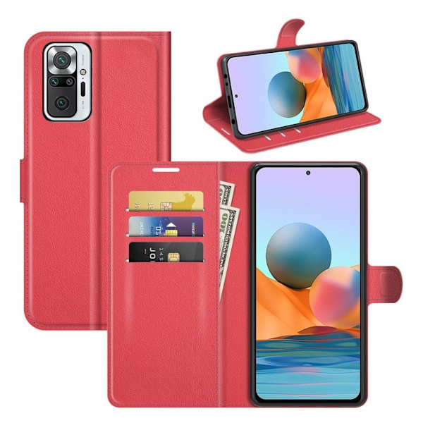 Classic Xiaomi Redmi Note 10 Pro Läppäkotelo - Punainen Red