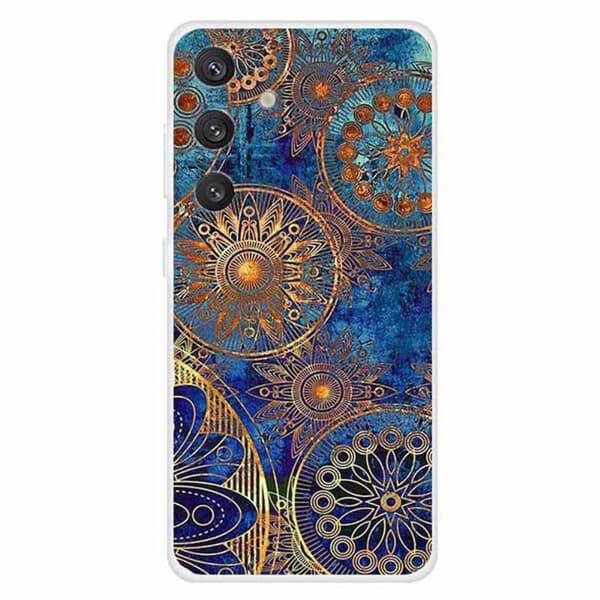 Imagine Samsung Galaxy S24 skal - Gyllene Blomma Guld