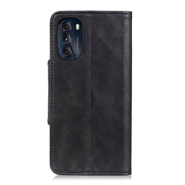 Alpha Motorola Moto G (2022) nahkainen läppäkotelo - Musta Black