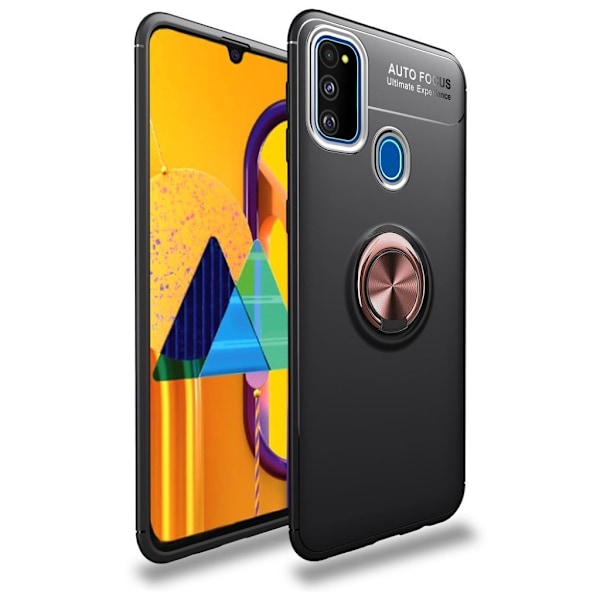Ringo kuoret - Samsung Galaxy M31 - Musta / Ruusukulta Black