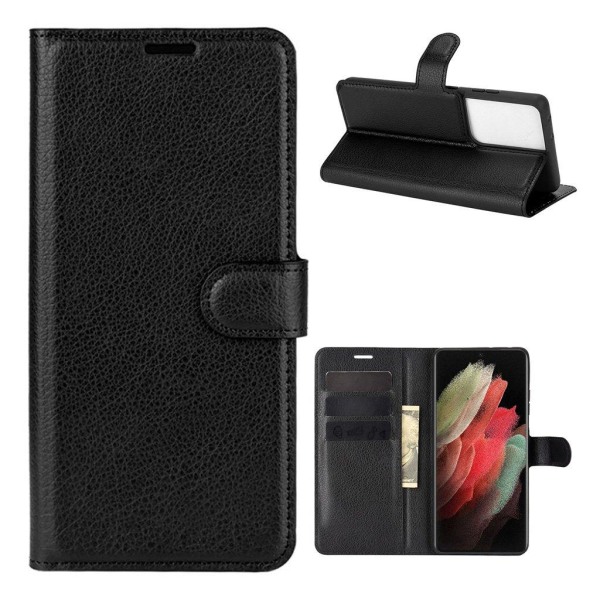 Classic Samsung Galaxy S21 Ultra Flip etui - Sort Black