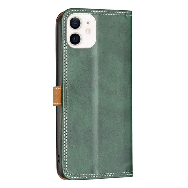 BINFEN tofarget læretui for iPhone 12 Mini - Grønn Green