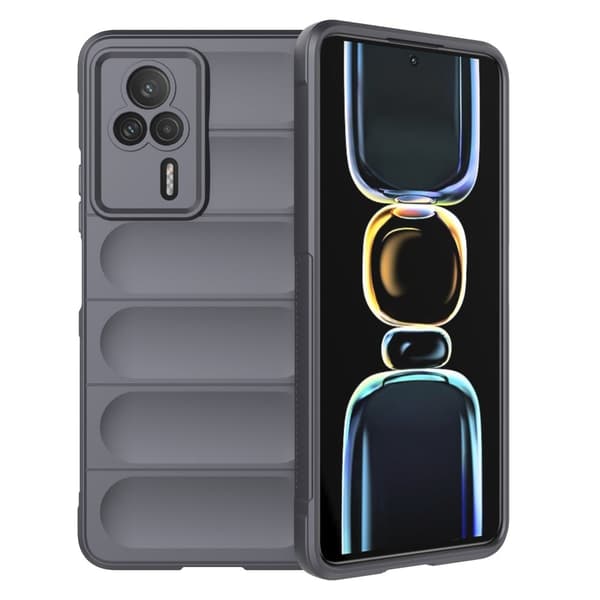 Deksel med mykt grep for Xiaomi Redmi K60E - Mørkegrå Silver grey