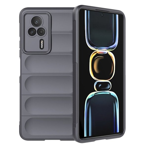 Mjukt greppformat Xiaomi Redmi K60E skal - Silver/Grå Silvergrå