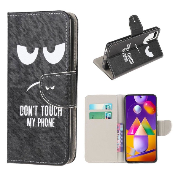 Wonderland Samsung Galaxy M31s Flip Etui - Do Not Touch My Phone Black