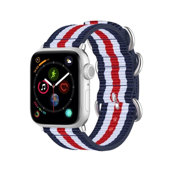 Apple Watch Series 5 40mm stripe pattern nylon watch band - Red Multicolor