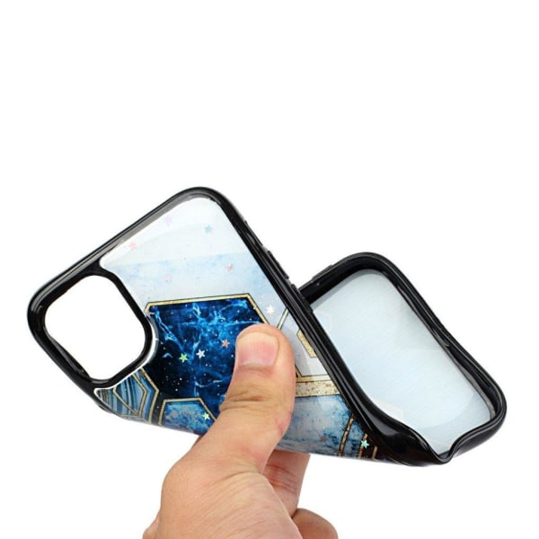 Marble iPhone 11 Pro kuoret - Siniset timantit ja tähdet Blue