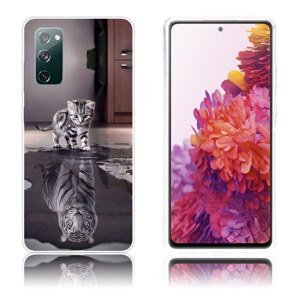 Deco Samsung Galaxy S20 FE 5G / S20 Fe Etui - Katt og Tiger Reflection Multicolor