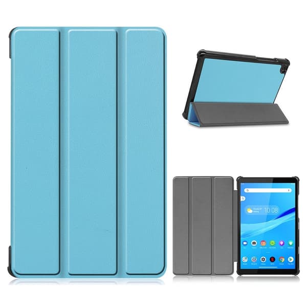 Lenovo Tab M8 Simple Trippelt Lær Flippetui - Babyblå Blue